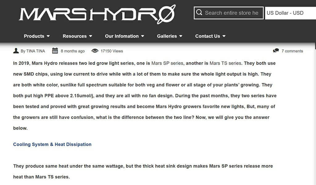 mars hydro website